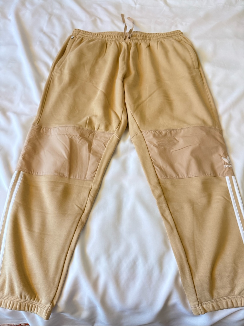 NEW adidas x Parley Parley Men's Jogger Pants 2XL Beige Drawstring Zip Pocket